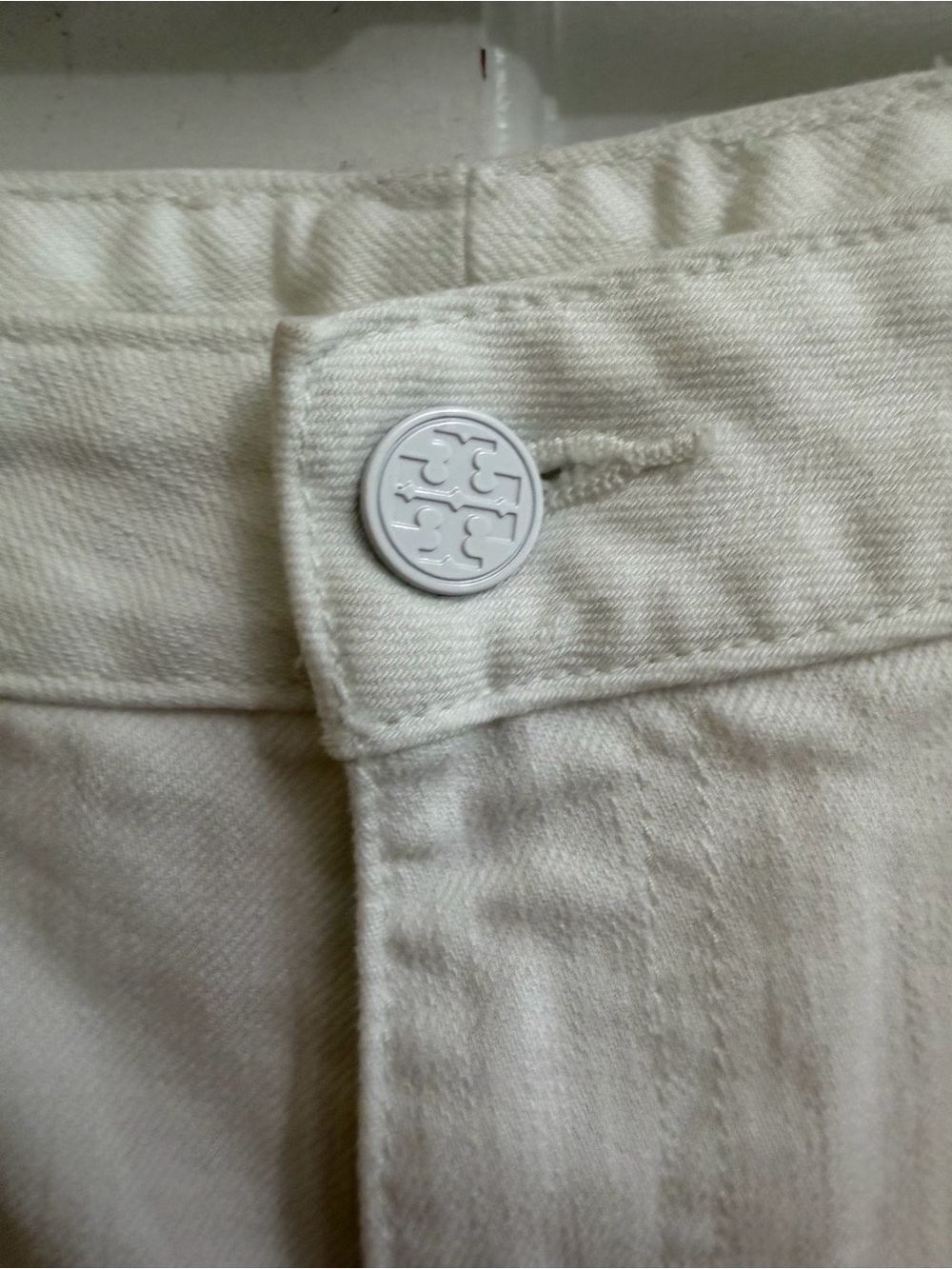 TORY BURCH Alexa Cropped Skinny White Jeans Sz 31 - Picture 4 of 8